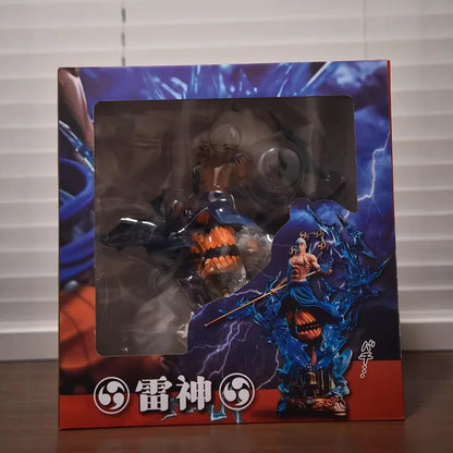 One Piece Gk Enel Three Head Sculpt Light Up Action Figure Statue Collectible Model Desktop Ornament For Anime Fans Wholesale