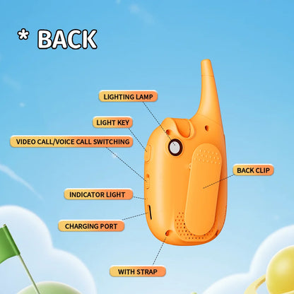 Video Walkie Talkies for Kids 2 Pack Video Chat Voice Switching Changer Walkies Talkies Indoor and outdoor Gifts for Boys Girls