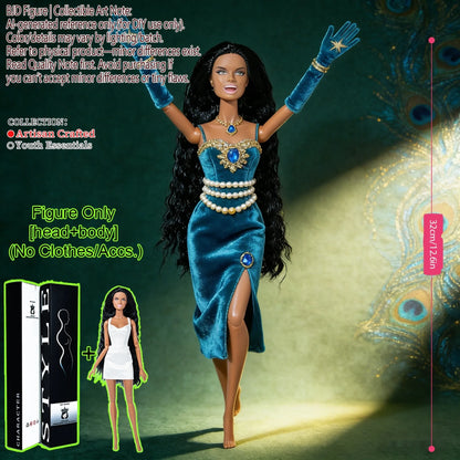 1/6 Scale Fashion BJD Doll 12 Joint Articulated Body Art Collection Doll For Home Decor