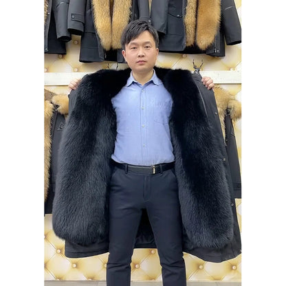 Cnegovik Real Fur Jacket Men Winter Parka