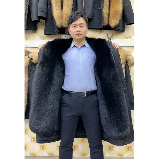 Cnegovik Real Fur Jacket Men Winter Parka