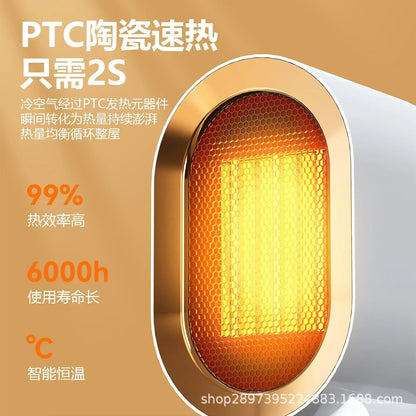 1200W Electric Heater Portable Desktop Fan Heater Heating Warm Air Blower Mini Radiator Home Office Warmer Machine for Winter