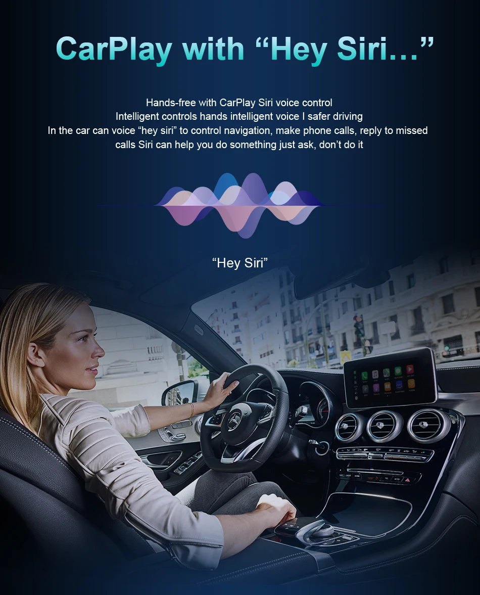 Android 14 CarPlay For Mercedes Benz C Class W205 GLC X253 2014-2018 Car Multimedia Navigation GPS SWC DSP 4G WiFi