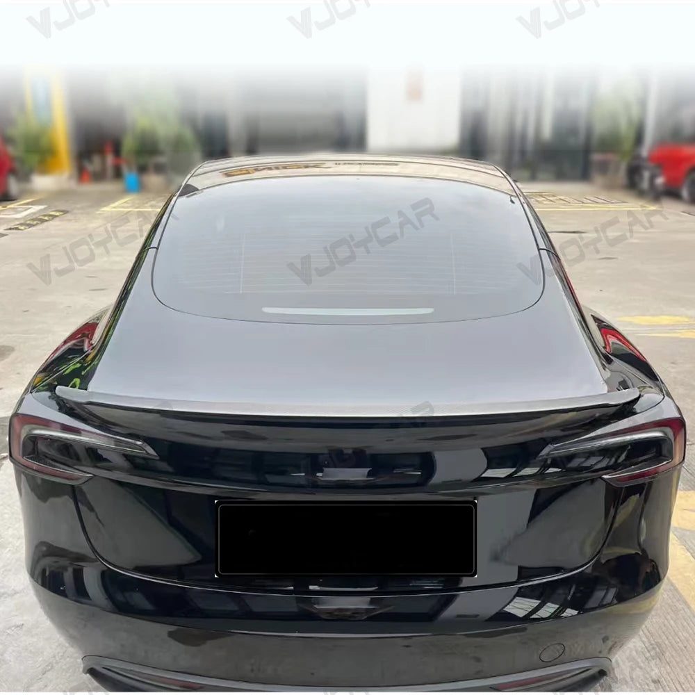 New Performance Version Real Carbon Fiber Spoiler For Tesla Model 3 Highland Rear Carbon Trunk Wing 2023 + Auto Accessories