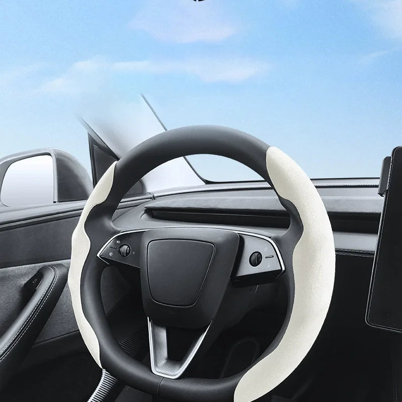 For Tesla Model Y Juniper 2025+ Steering Wheel Cover All Season Universal Sports Steering Wheel Cover