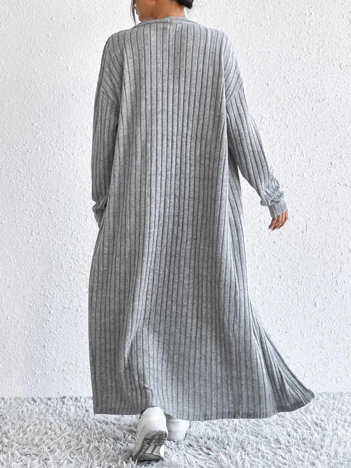Fashionable Long Sleeve Vest Dress Set Autumn Casual High Waist Trousers Women's Clothing Two-Piece Suit European Style