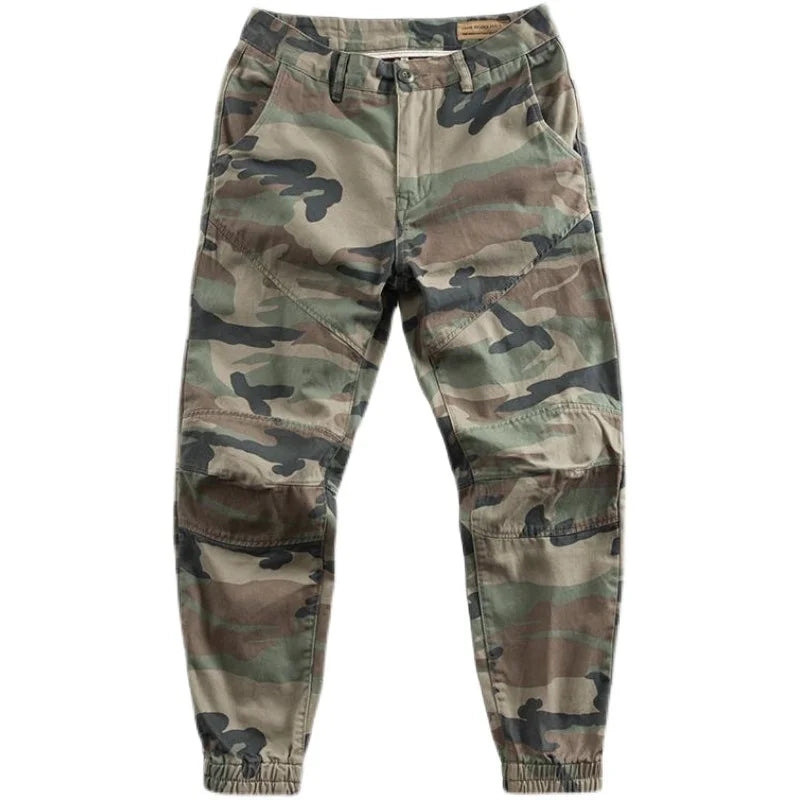 Pure Cotton Camouflage Workwear Trousers Men's Loose Fit Multi-Pocket Wear-Resistant Autumn Winter Fashion Brand Long Pants