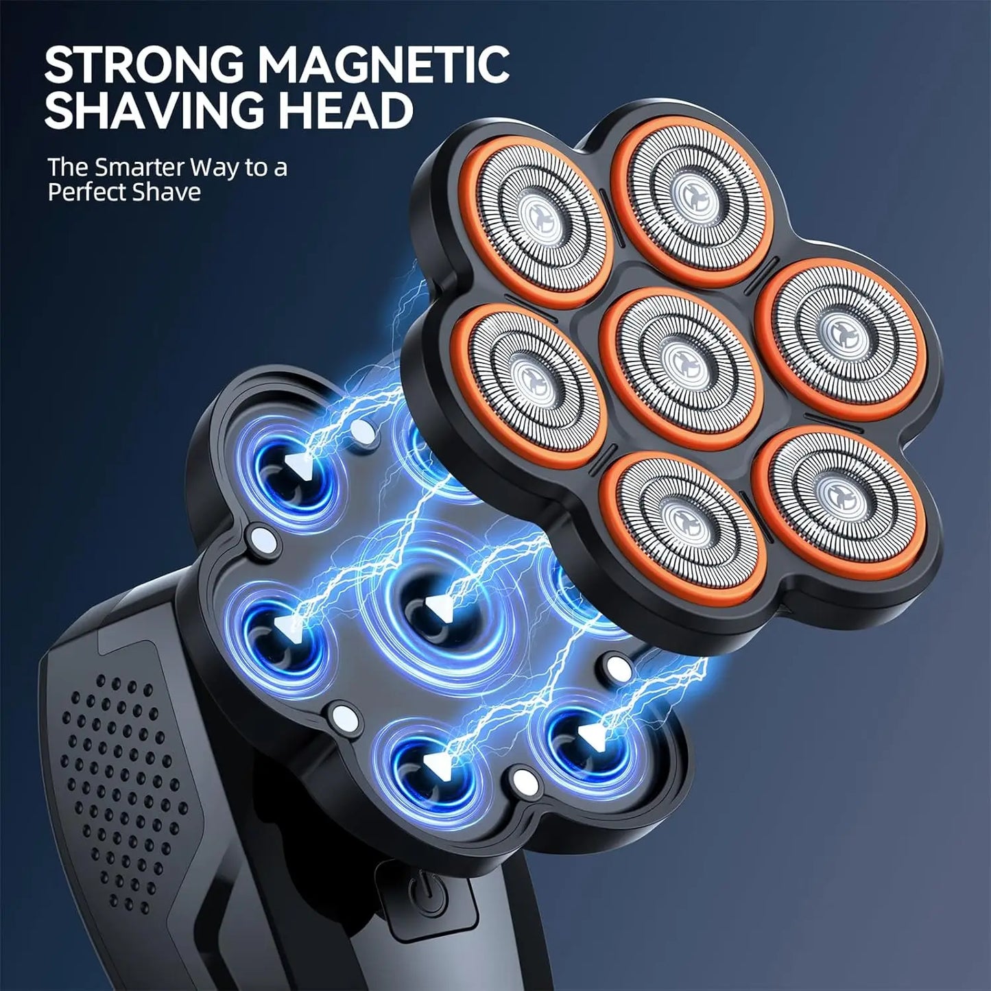 Sweker 5 in 1 Head Shavers for Bald Men 7D Electric Razor LED Display IPX8 Wet/Dry Use Type-C Charge Shaving Grooming Kit