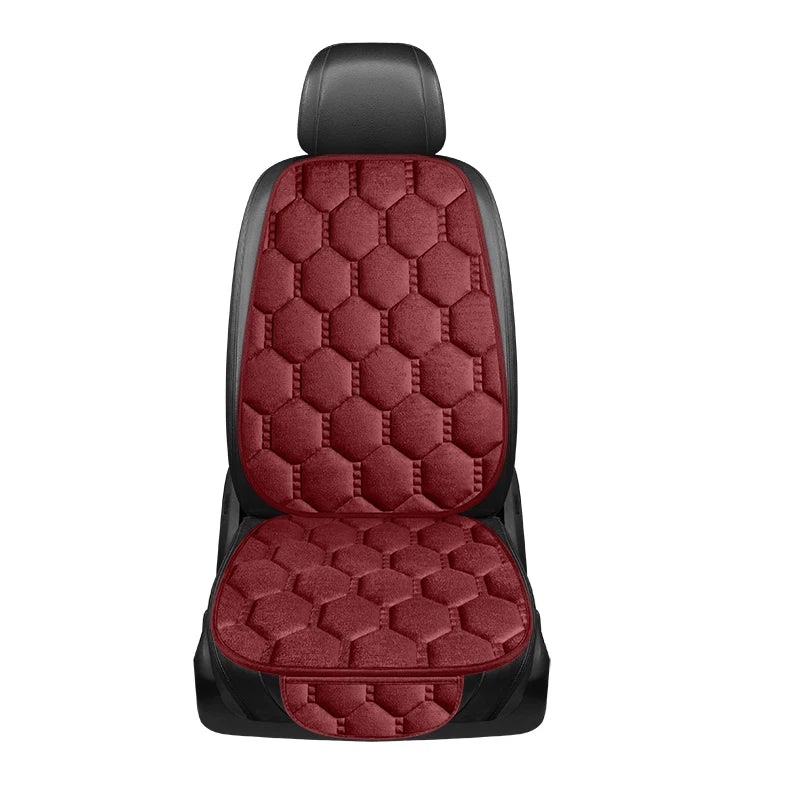 Winter Warm and Thick Velvet Car Seat Cushion Four Seasons Universal Single Seat Small Three piece Plush Warm Five Seat Anti sli