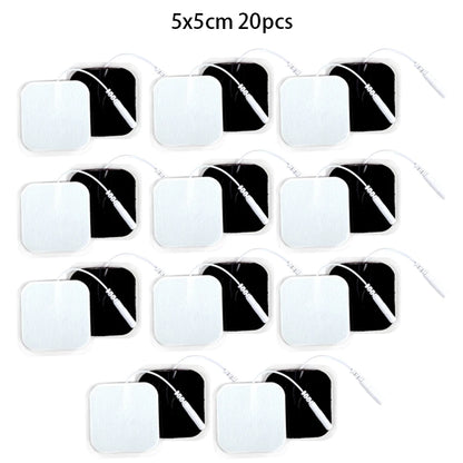 5*5cm 2mm Plug Tens Electrodes Pads Accessories Non-woven Fabric Self  Adhesive Replacement Patch for Electric Massager