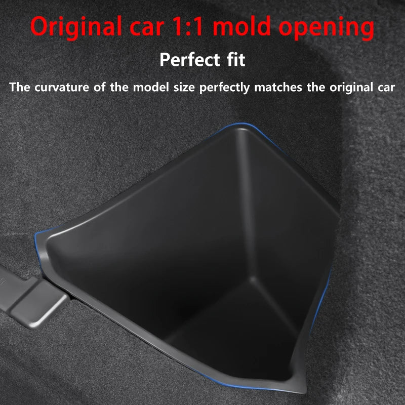 For Tesla New Model YL Launch 2026 Car Trunk Side Storage Box Cover Plate Organizer Car Trunk Side Storage Box Refit Accessories