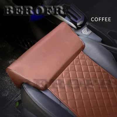 Leather Car Seat Extender Cushion Leg Support Pillow Memory Foam Knee Pad Long-Distance For Hyundai Driver Protector Mat