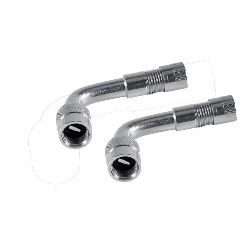 90 Degree Motorcycle Angle Bent Valve Adapter Tyre Tube Copper Silver Valve Extension Adapter for Truck Car Moto Bike Accessorie