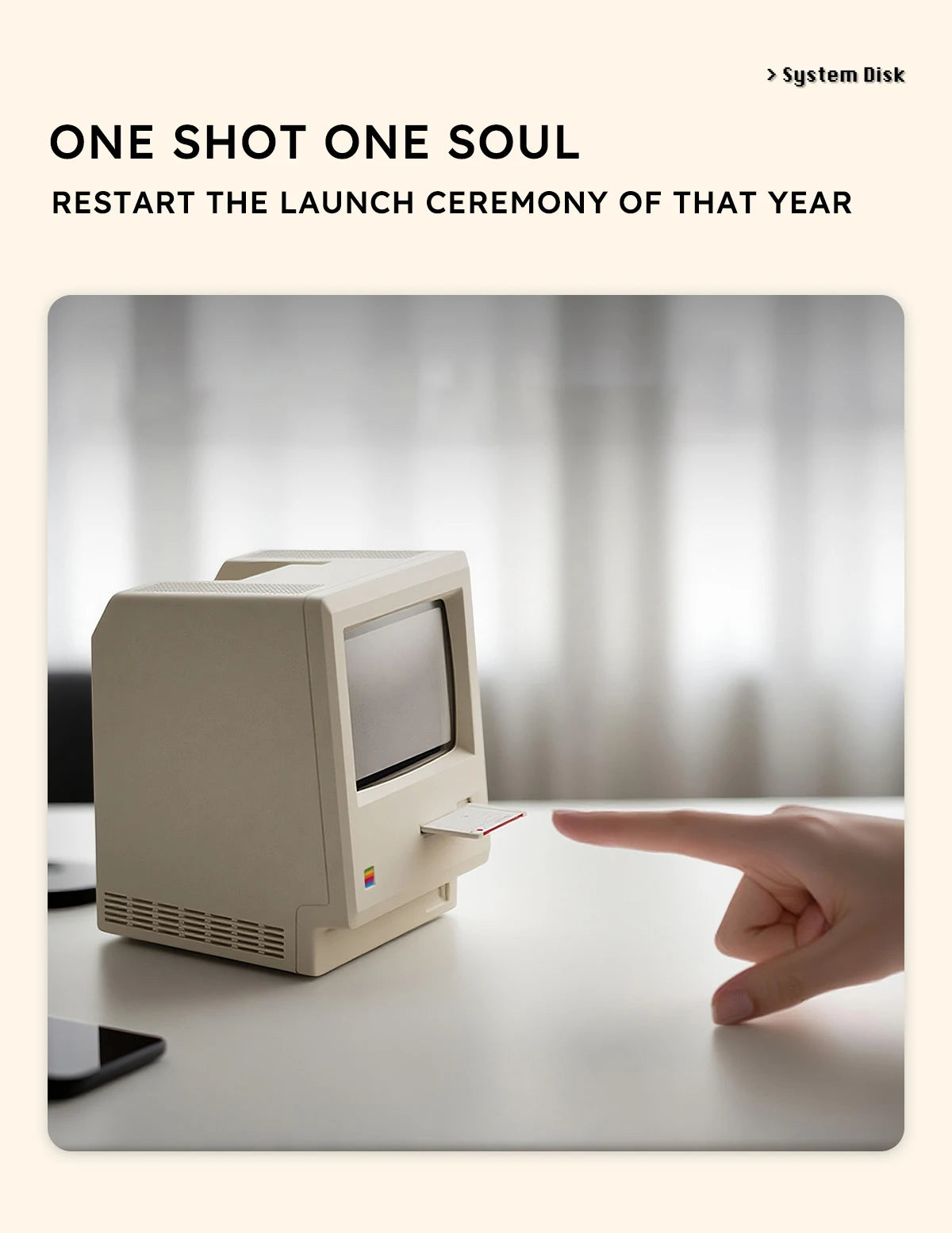 Retro Macintosh Alarm Clock A Classic Desktop Ornament with A Digital Clock Design