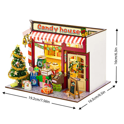 DIY Miniature Booknook Doll House 3D Wooden Puzzle Bookshelf Insert for Dollhouses Perfect For Friends Birthday Christmas Gifts