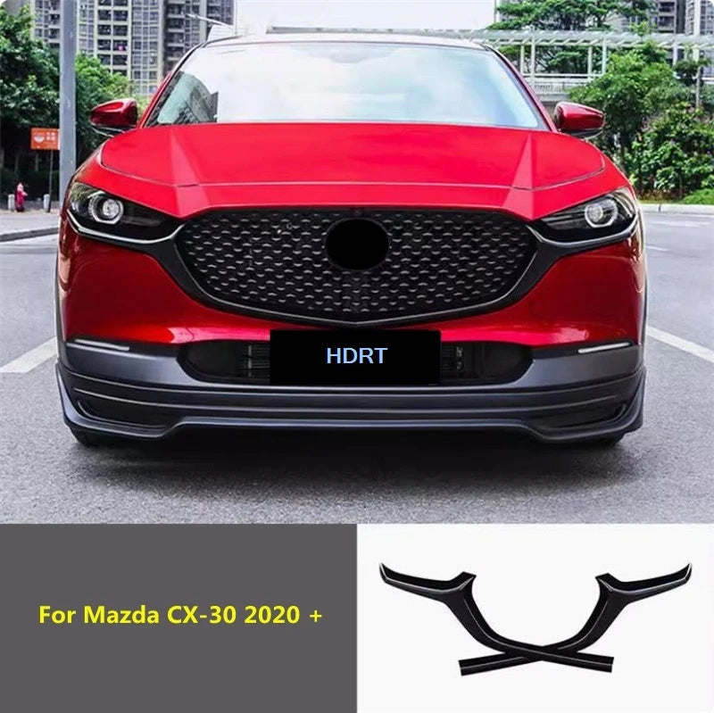 Car Styling Front Bumper Trim Racing Grille Cover Protector Decoration Accessories Exterior Sticker For Mazda CX-30 CX30 2020 +