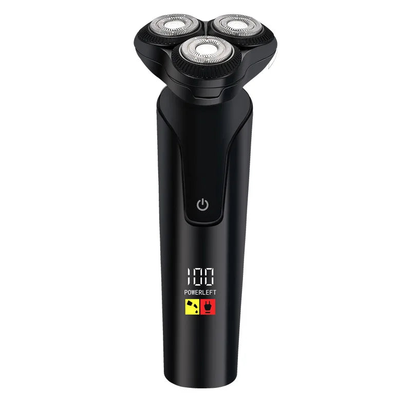 Men's Electric Shaver Wet Dry Shaver with 3-Blade Cutting System Reciprocating Waterproof Shaver Beard Trimmer USB Rechargeable