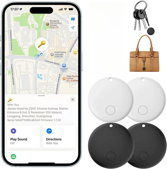 AirTags – 1/2/4 Pack Bluetooth Item Finders Compatible with Apple Find My App, Tracker for Kids, Luggage, Keys, Backpack