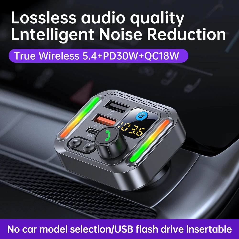 Car Bluetooth receiver 2026 latest model fast charging charger car mp3 player converter