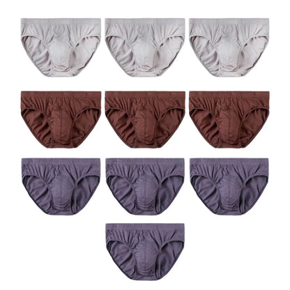 10Pcs/Lot Men's Plus Size 100% Cotton Briefs Loose Breathable Comfortable Mid-Rise Underwear XL-5XL Lingerie Underpants