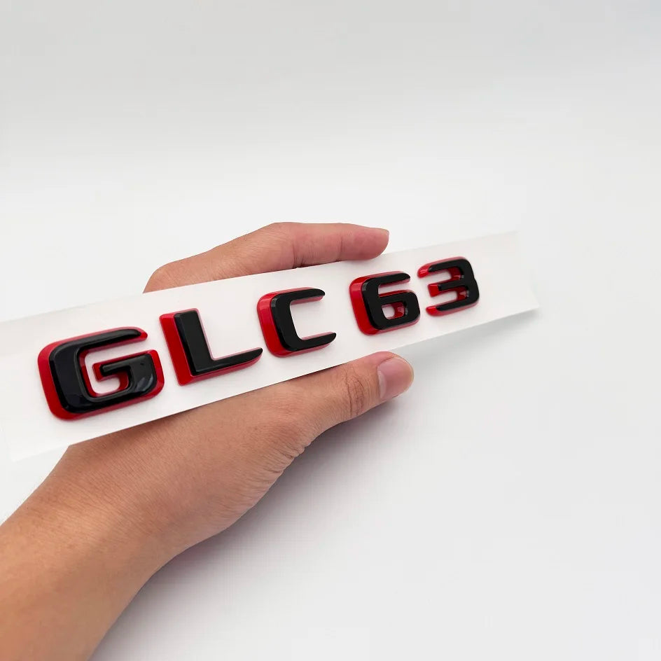 2024 New style Two tone Letters Numbers GLC43 GLC63 GLS63s Emblem for  X253 Car Trunk Nameplate Logo Sticker
