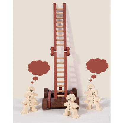Wooden Toys Beech Wood Car Blocks Cartoon Excavator Educational Montessori Toys Children Ambulance Police Car Birthday Gift