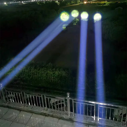 20000000LM Most Powerful LED Flashlight Rechargeable Type-c Flashlight Long Range 2000M Tactical Torch Light For Fishing Hunting