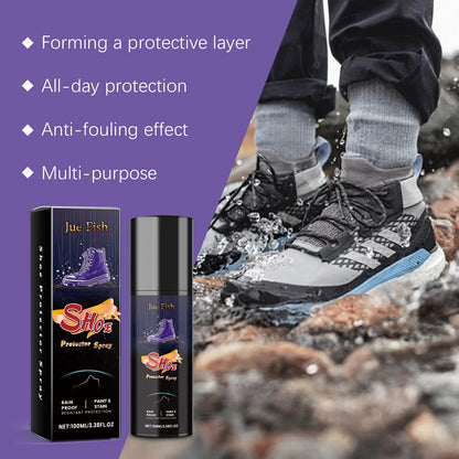 100ML Shoe Protector Spray Cleaning Dirts Lasting Rainproof Waterproof Stain Repellent Footwear Spray for Suede Canvas Sneakers