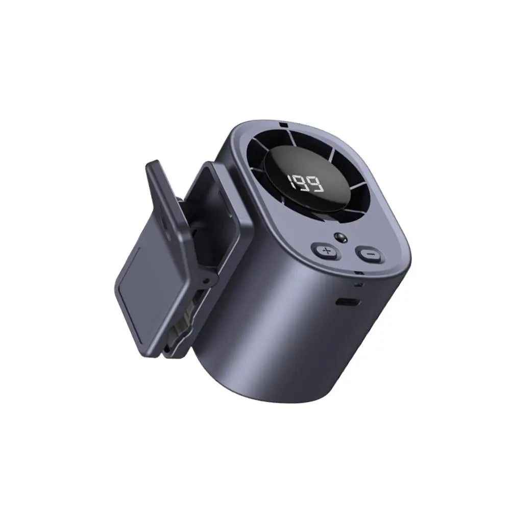 LED Digital Display Cooling Function Car Clip-on Mini Fan Portable Car Electric Fan USB Charging Mute Powerful Airflow Clip Fan