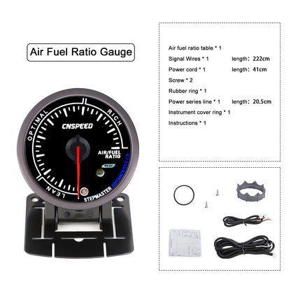 CNSPEED 2.5" 60mm New Boost Gauge Exhaust Gas Car Temperature Gauge Oil Pressure Water Temperature Oil Temperature Voltage Meter