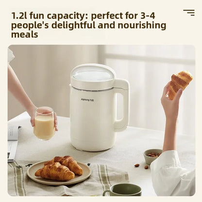 1.2L Automatic Soy Milk Maker with Break Wall Feature for Home Use, Family Capacity of 3-4 People, Delicate and Filter-free 220V