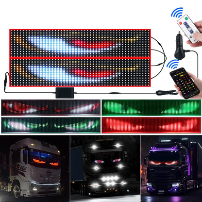 Truck LED Ambient Light Devil's Eye LED Matrix Pixel Panel Display Scrolling Light DIY Programmable Led Eyes Dynamic Animation