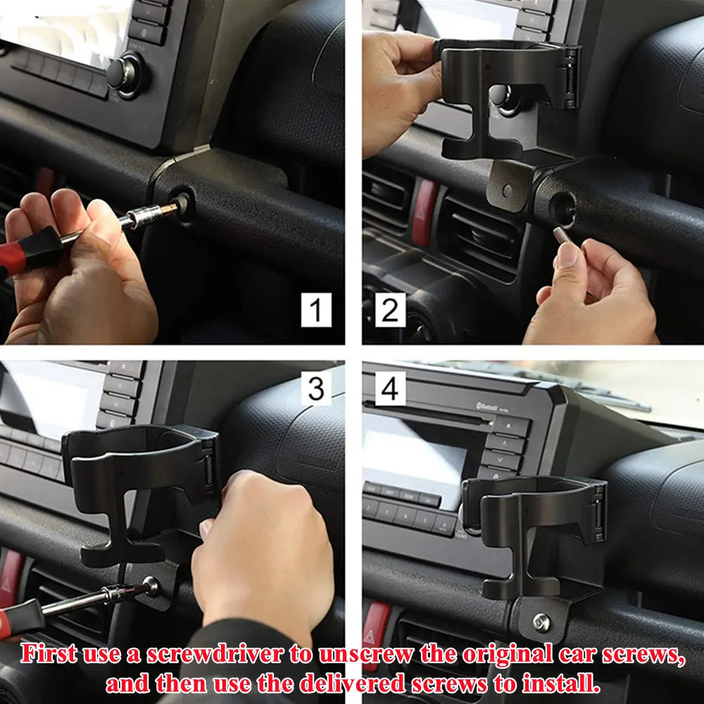 Car Co-pilot Handle Expansion Storage Box Multi-Function Cup Phone Holder Stand for Suzuki Jimny JB64 JB74 2019-2025 Accessories