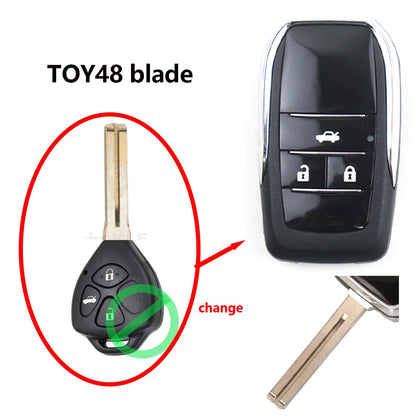 Upgrade Changes Car Key Shell for Toyota RAV4 Wish Camry Hiac Corolla Hilux Fortuner Yaris 2014 Car Key Fob Shell Case Housing