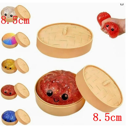 5.5/8.5cm Stress 1-12Pcs Dumpling Squash Toy Dampaline Squishy with Box Dumplings Sensory Squeeze Toy for  Relief Gift Birthday