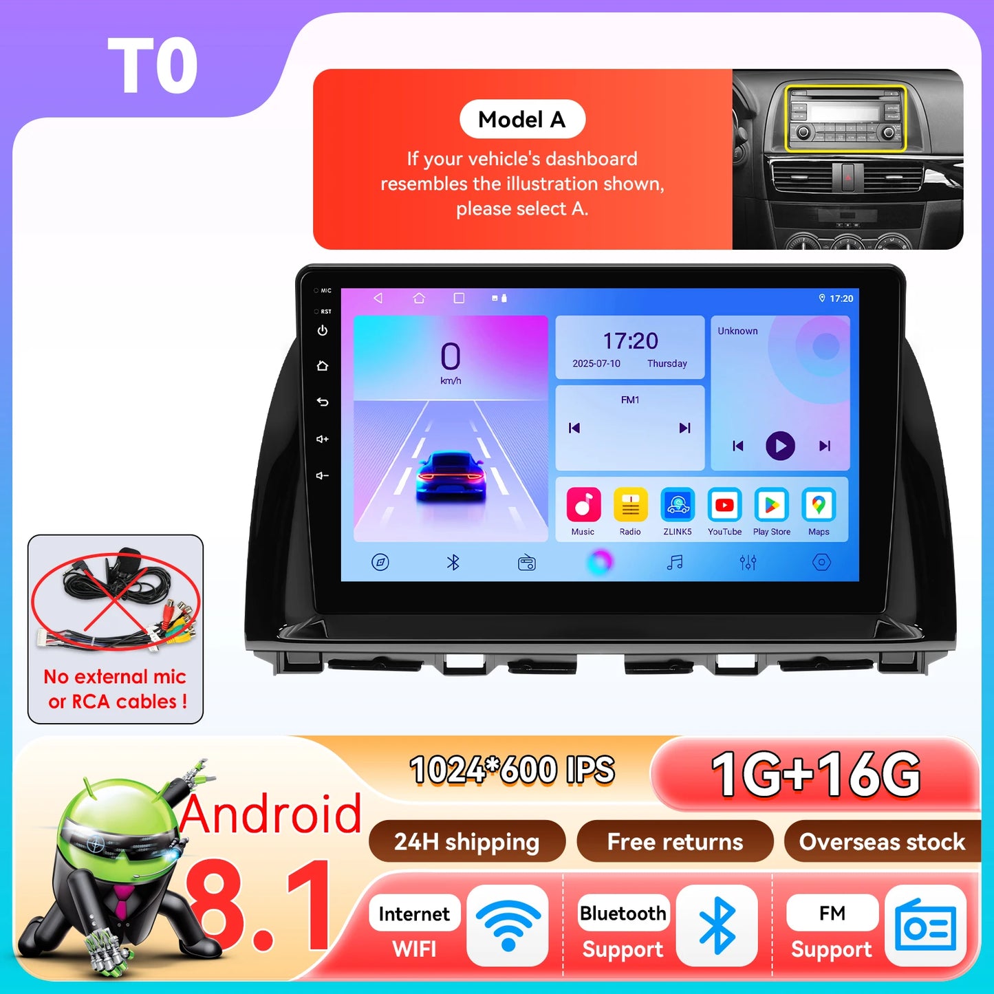 Hizpo 10.1" Eelectronic Devices Car Radio For Mazda CX-5 2012 2013 2014 2015 GPS Navigation Head Unit  6115 RDS Wireless CarPlay