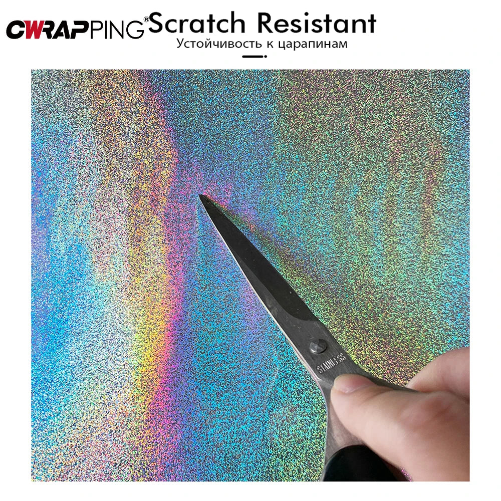 Car Stickers Laser Dot Silver Sticker Vinyl Wrap Diy Car Body Color Change Sticker Waterproof Scratch Resistant Car Accessories