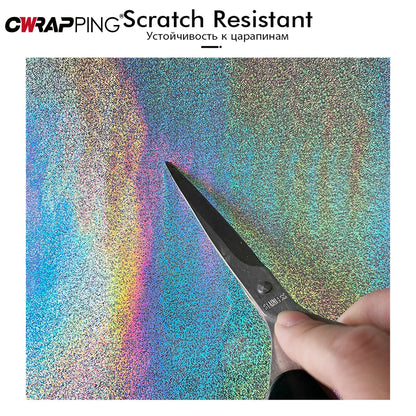 Car Stickers Laser Dot Silver Sticker Vinyl Wrap Diy Car Body Color Change Sticker Waterproof Scratch Resistant Car Accessories