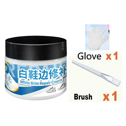 New White Shoe Edge Restorer 50g Professional Shoe Repair Cream for Sneakers Boots Leather Simple Peration Easy Apply Color Fix