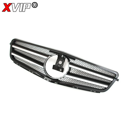 XVIP Glossy Black A - Style Racing Grille Chrome Bumper Grill For Mercedes Benz C-Class W204 08-14 C200 C230 C250 C280 C300 C350