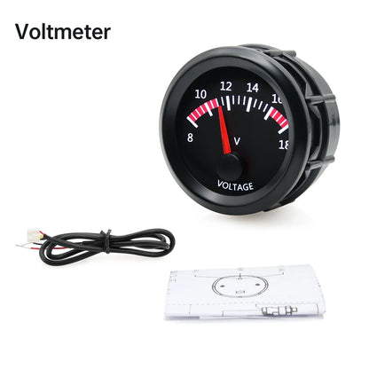 2'' 52mm Racing Car Indicator Water Temp Gauge Oil Temp Meter Voltmeter Oil Press Vacuum Boost Air Fuel Ratio EGT Instrument