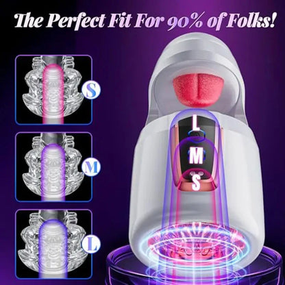 Tongue Licking Male Masturbator Cup Penis Exerciser Stimulation Blowjob Adult Sex Machine Penis Trainer for Men Erotic Products