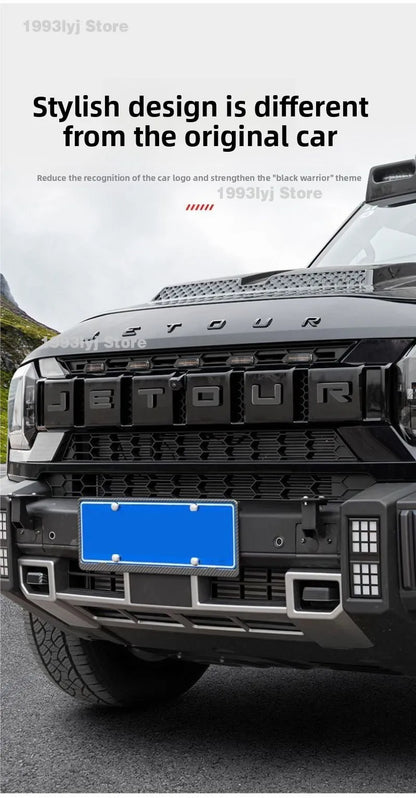 For Chery Jetour Traveller T2 Styling Plastic Rear Emblem Front Grille Badge High-end Decals Auto Exterior Decoration
