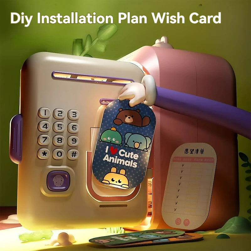 Electronic Piggy Bank Children's Cash Box Password Safe Smart Fingerprint Piggy Bank Automatic Banking Children's Gift Money Box
