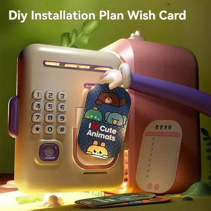 Electronic Piggy Bank Children's Cash Box Password Safe Smart Fingerprint Piggy Bank Automatic Banking Children's Gift Money Box