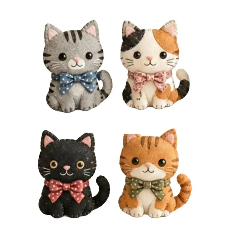 Tiny 3D Patchwork Animal DIY Kit Felt Fabric Craft Plush Doll Sewing Sewing Needlework Pattern Home Decor Handmade Kid Gift