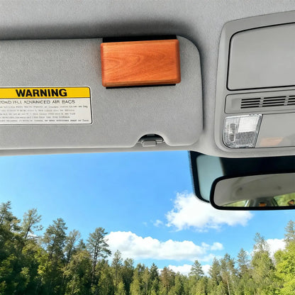 Car Air Freshener Starter Kit Wood Air Freshener Car Odor Eliminator Visor Clip Long-Lasting Variety 3 Refill Amber-Cabana-Pine