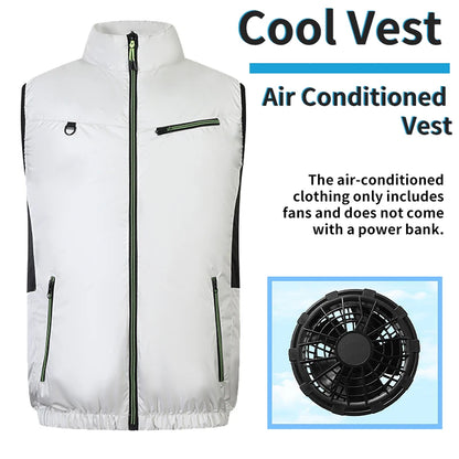 Smart Cooling Air-Conditioned Workwear with Three Adjustable Fan Speeds, Suitable for High-Temperature Outdoor Environments
