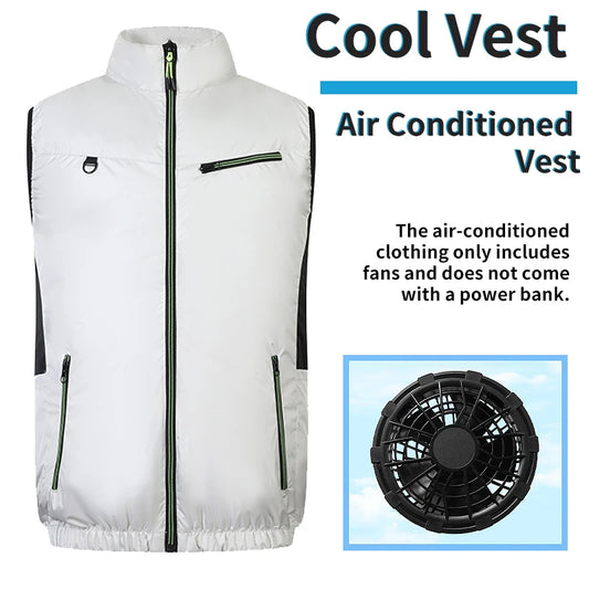 Smart Cooling Air-Conditioned Workwear with Three Adjustable Fan Speeds, Suitable for High-Temperature Outdoor Environments