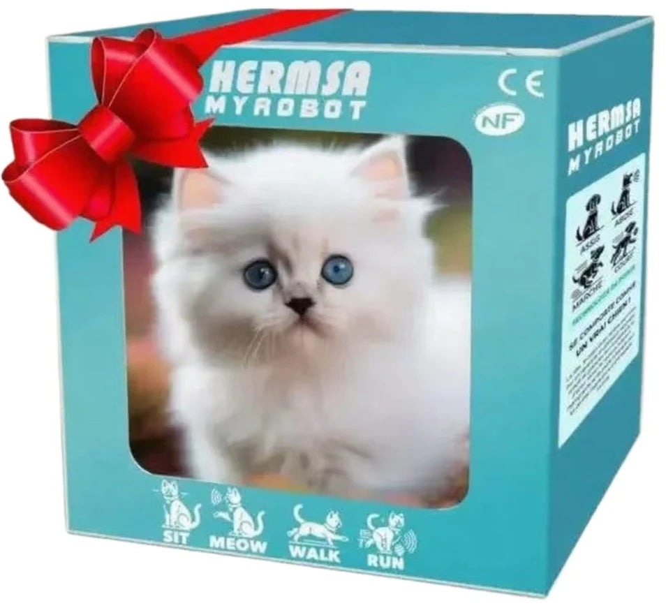 Electric Walking Meowing Cat Toy - Realistic Plush Pet That Runs, 2026 Cute Gift for Kids Electronic Toys Bebes